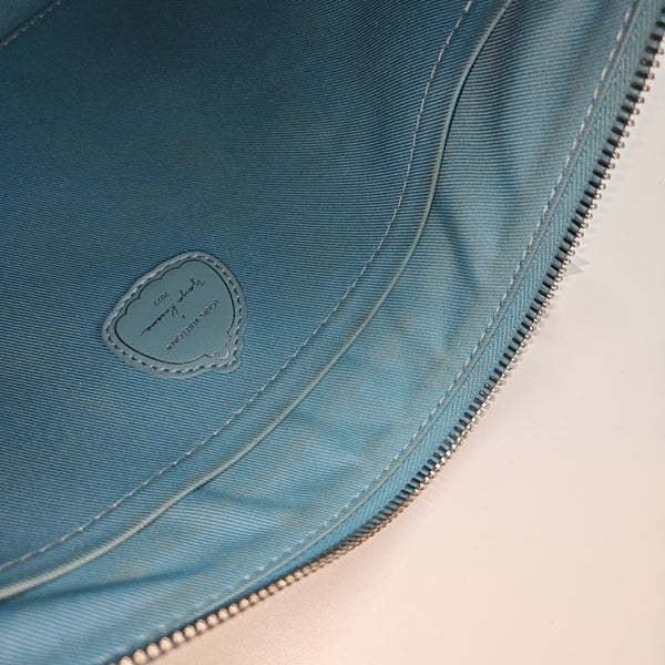 Monogram Calfskin Clutch Blue