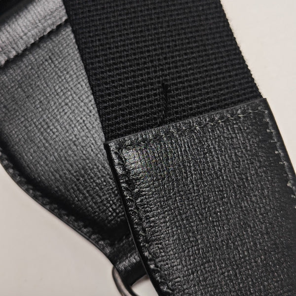 Monogram Coated Canvas Shoulder Bag Black