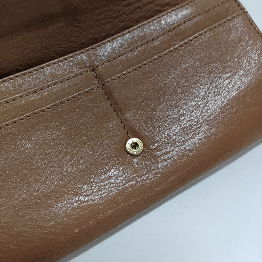 Lily Calfskin Brown Wallet