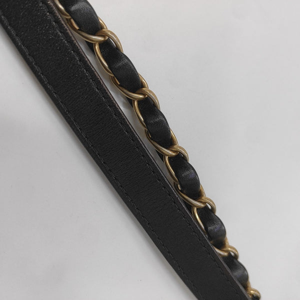 Quilted Lambskin Shoulder Bag Mini Black