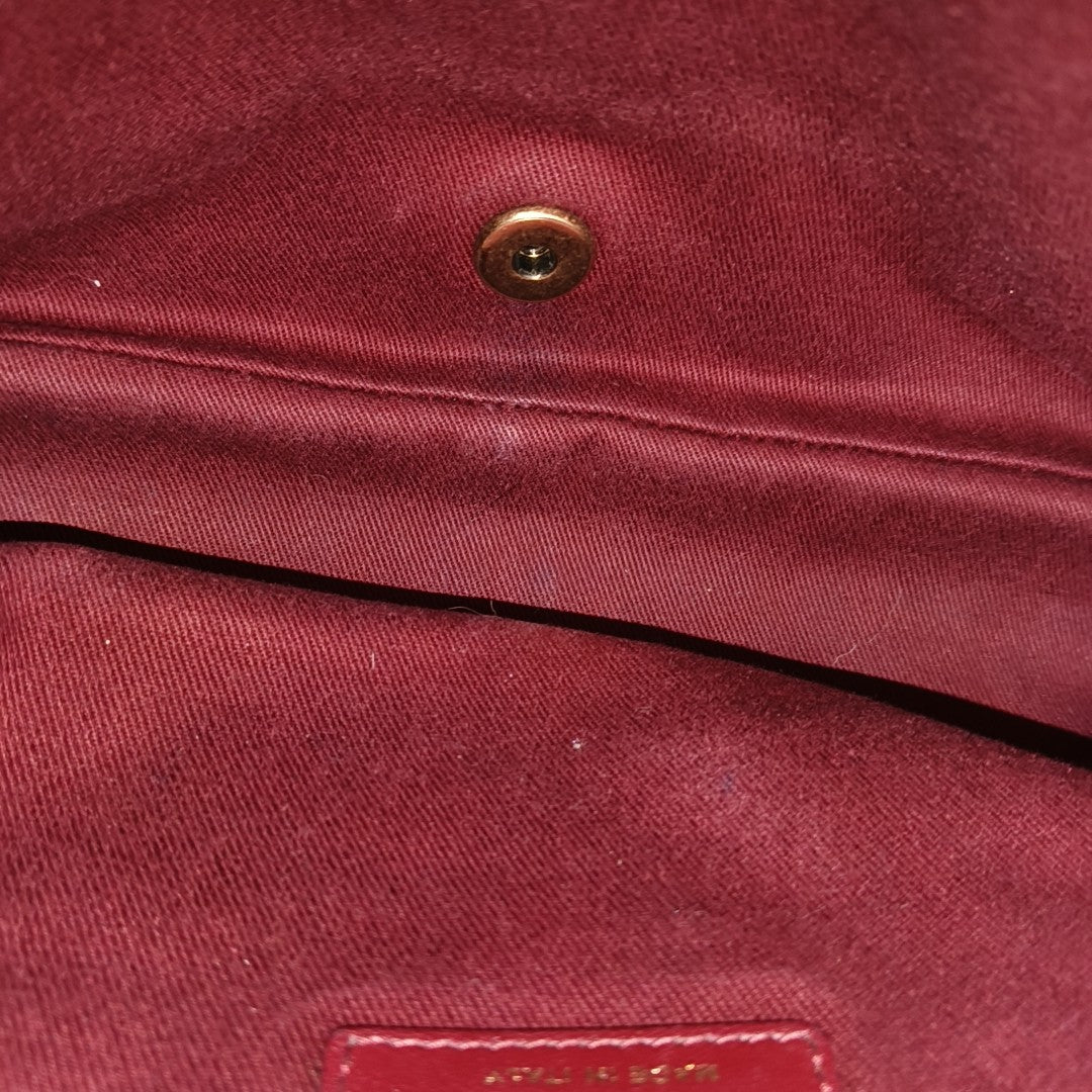Quilted Calfskin Shoulder Bag Brown