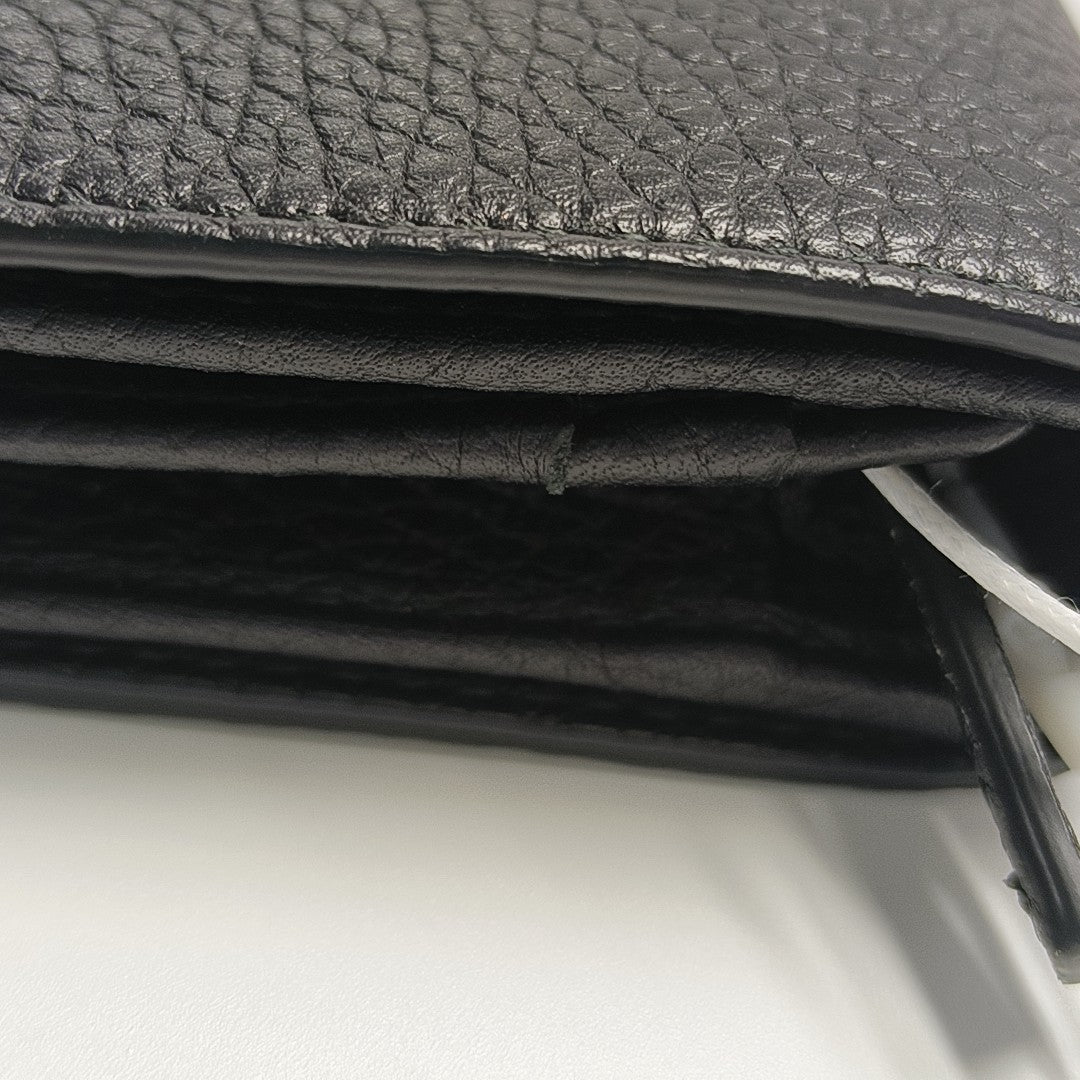 Animalier Large Calfskin Black Card Holder
