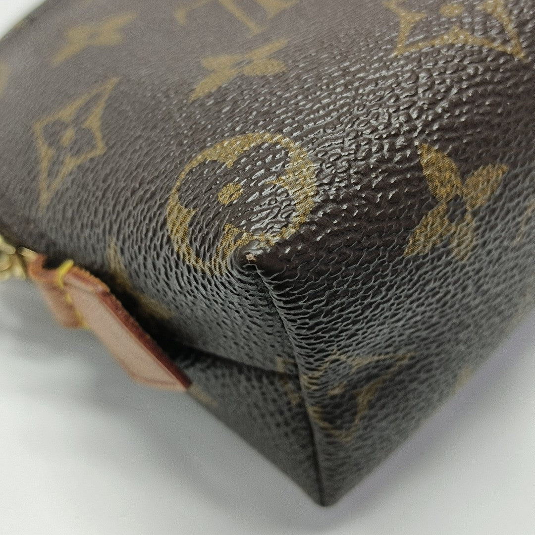 COSMETIC PM Monogram Coated Canvas Brown
