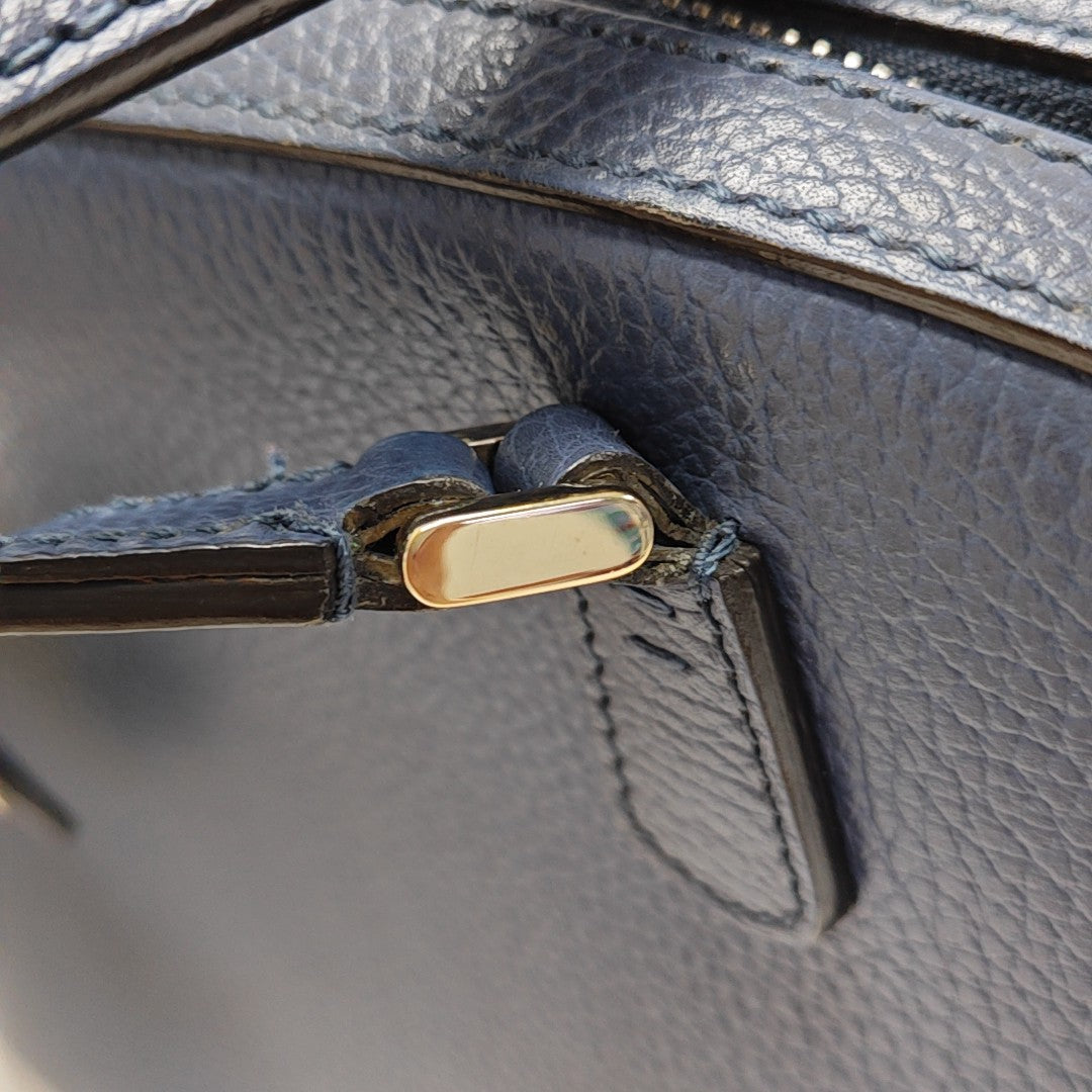 Calfskin Shoulder Bag Blue