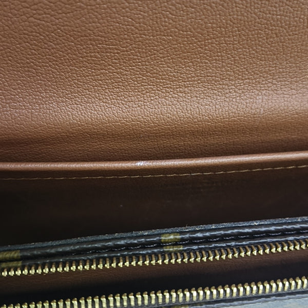 MARCEAU Monogram Coated Canvas Brown