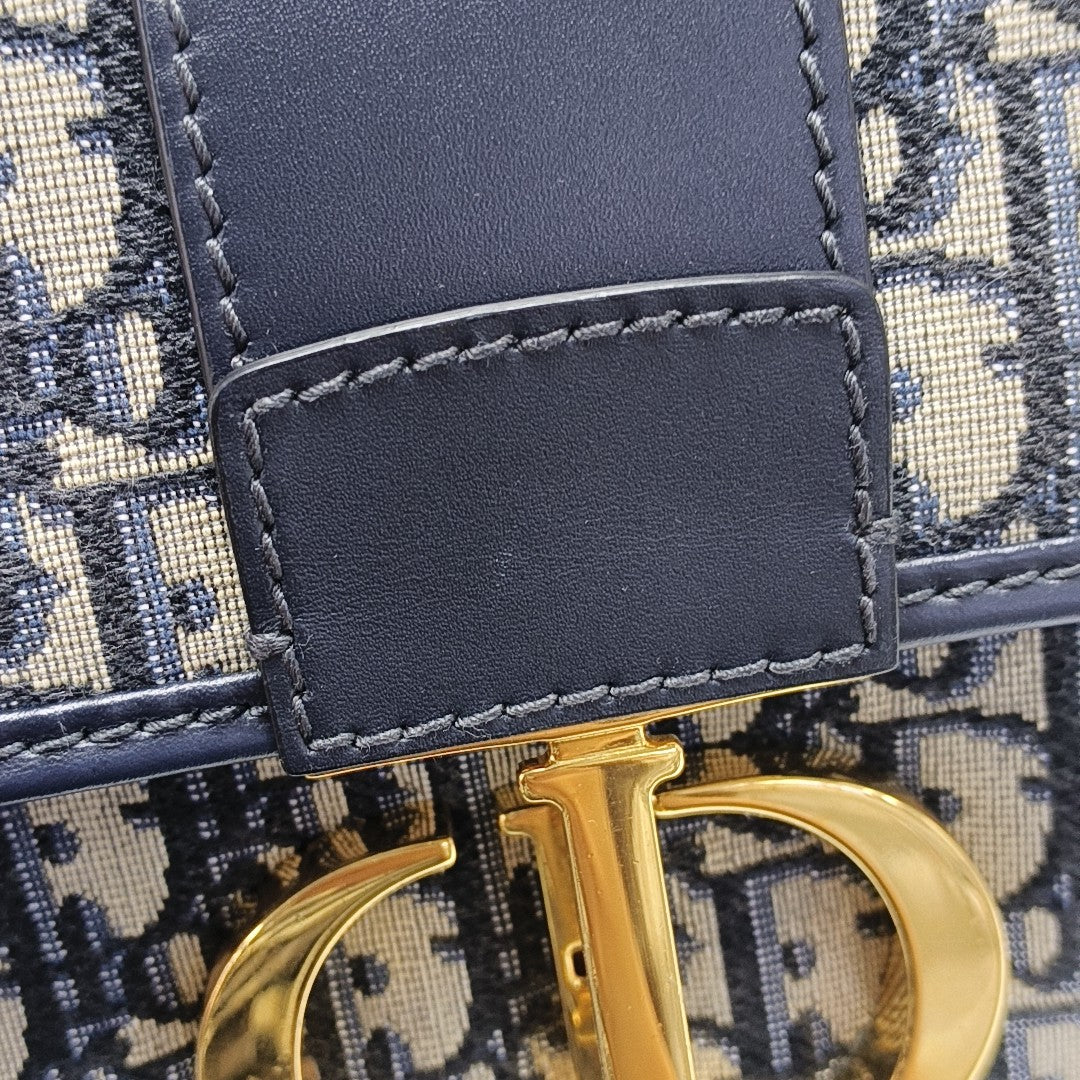 30 Montaigne Oblique Canvas Blue