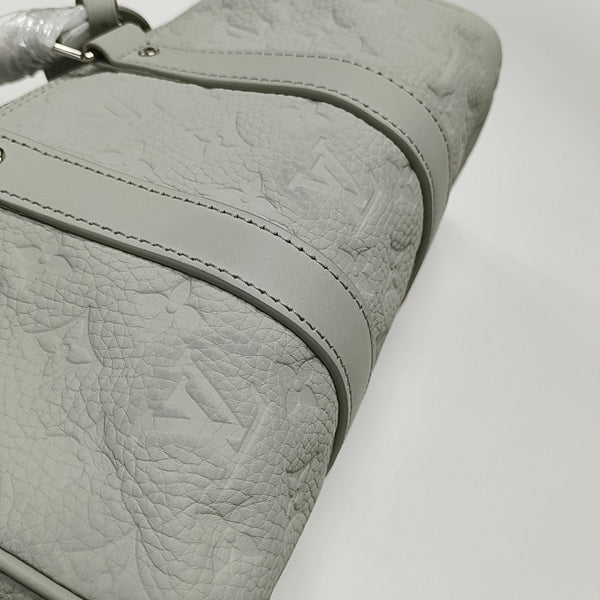 KEEPALL Monogram Calfskin Green