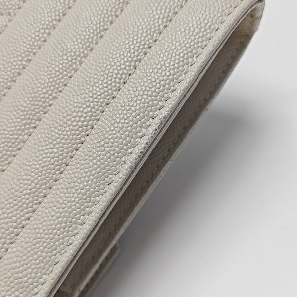 ENVELOPE Small Quilted Calfskin White