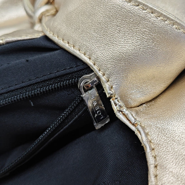 Lambskin Top Handle Bag Beige