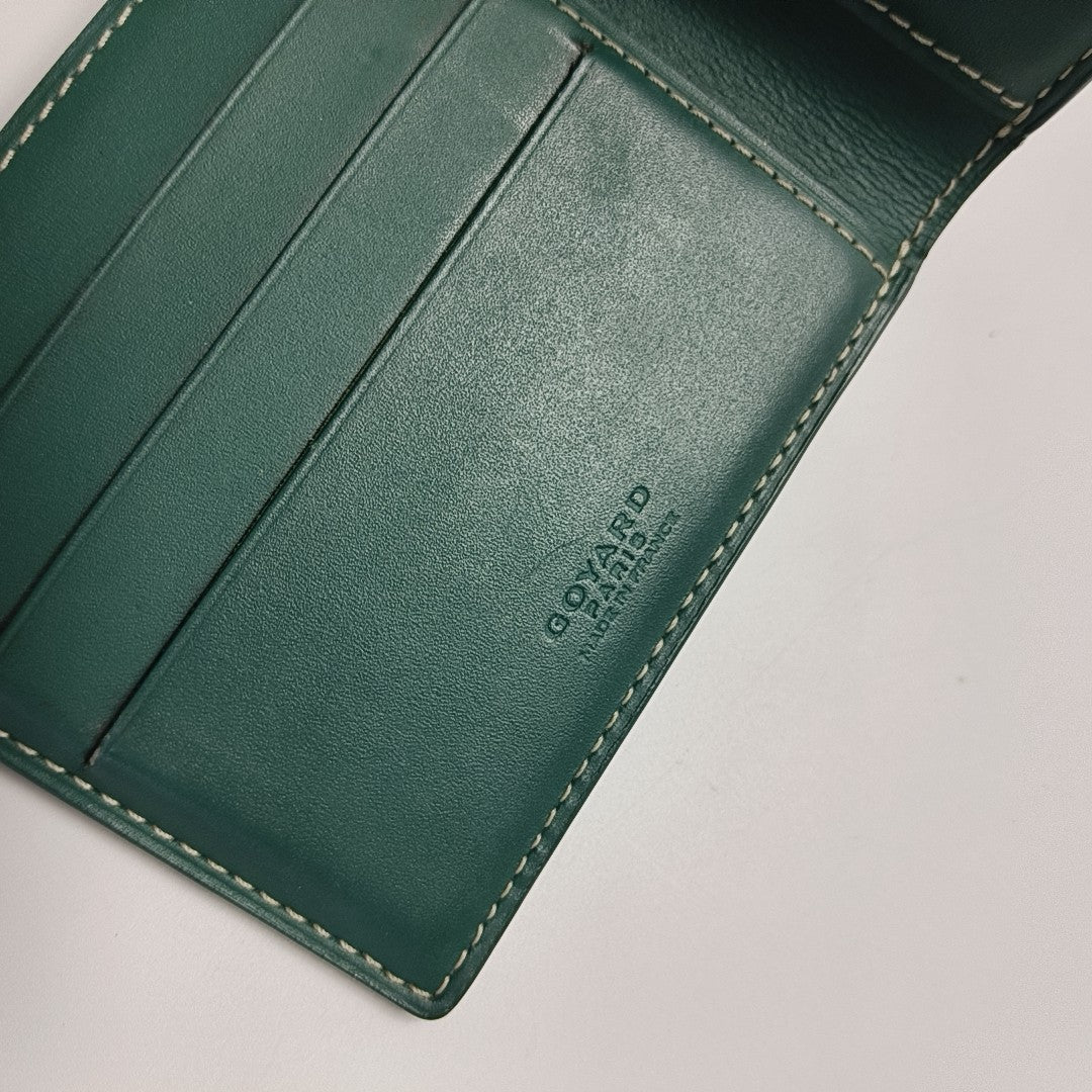 Saint-Marc Coated Canvas Green Wallet