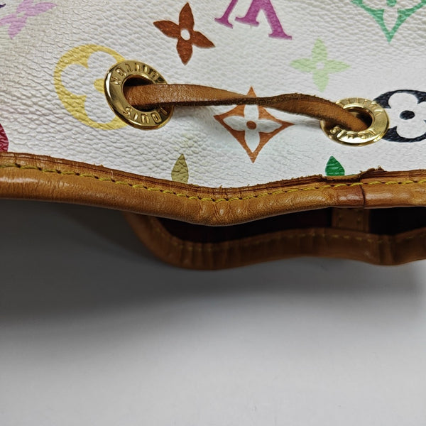 NÉONOÉ MM Monogram Coated Canvas White