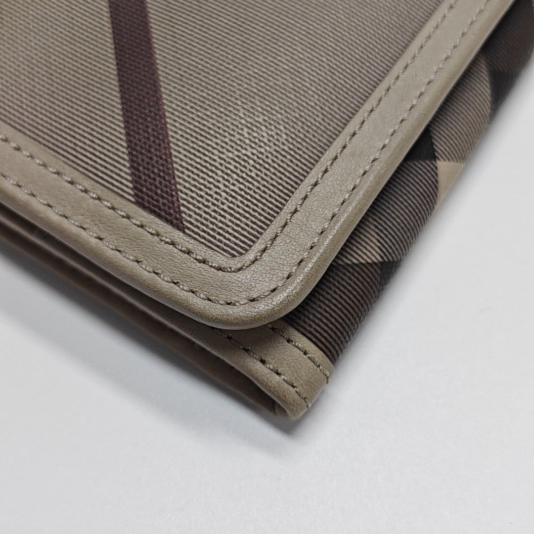 Coated Canvas Wallet Gray