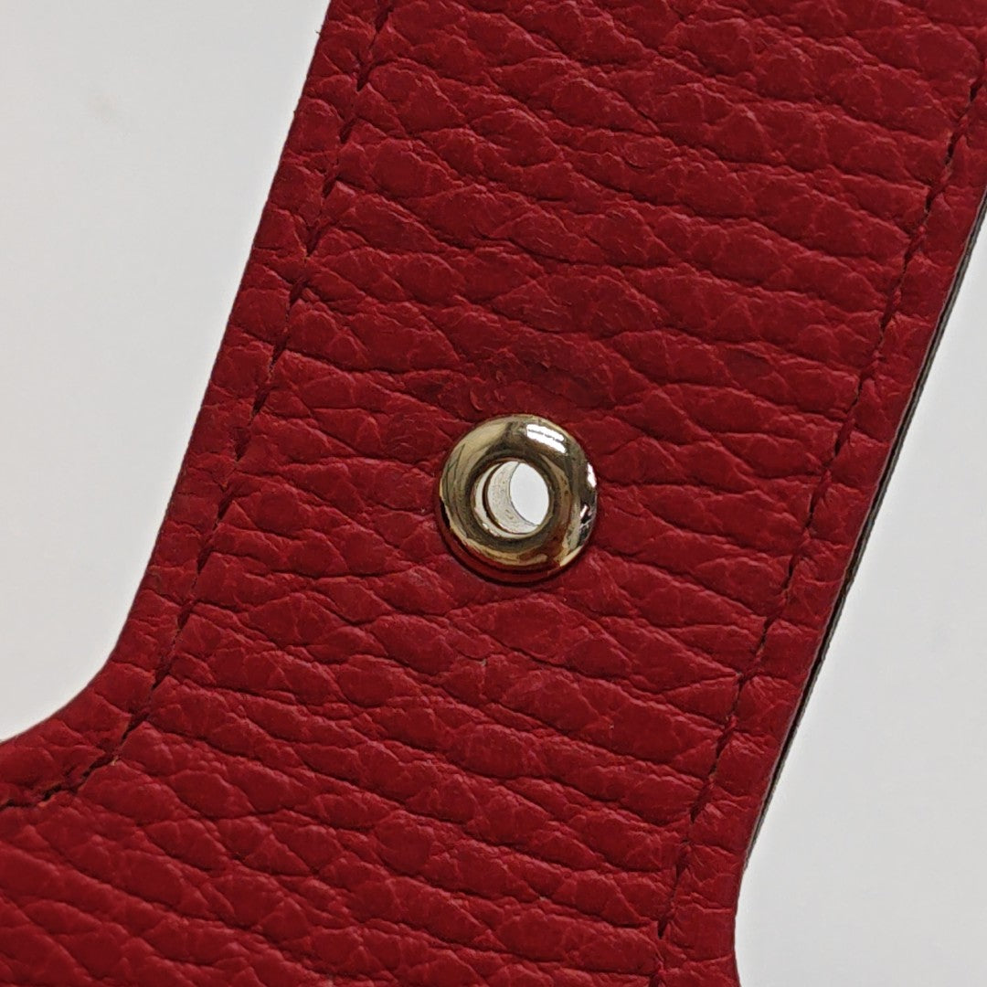 Interlocking G Large Calfskin Red