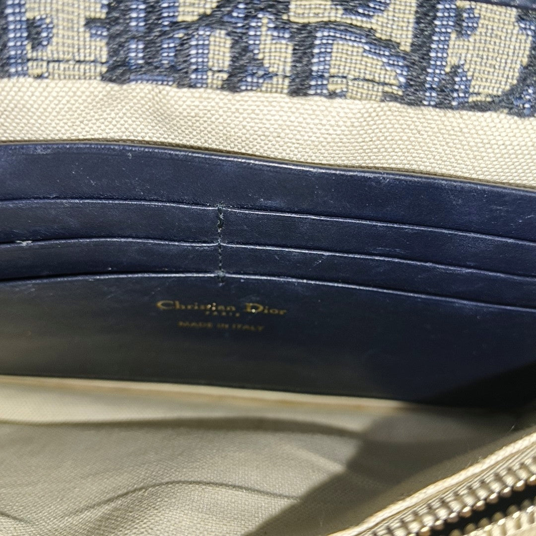 Authenticated pre-owned  Saddle Monogram Canvas Blue - Shoulder Bag at Looply
