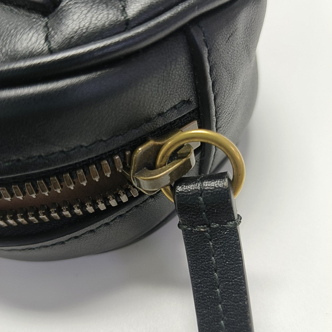 GG Marmont Super Mini Quilted Calfskin Black