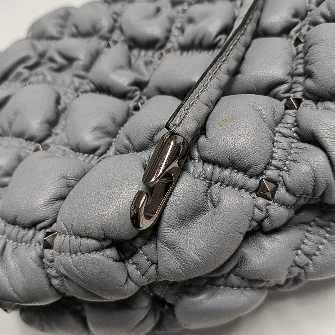 Spikeme Medium Quilted Lambskin Blue