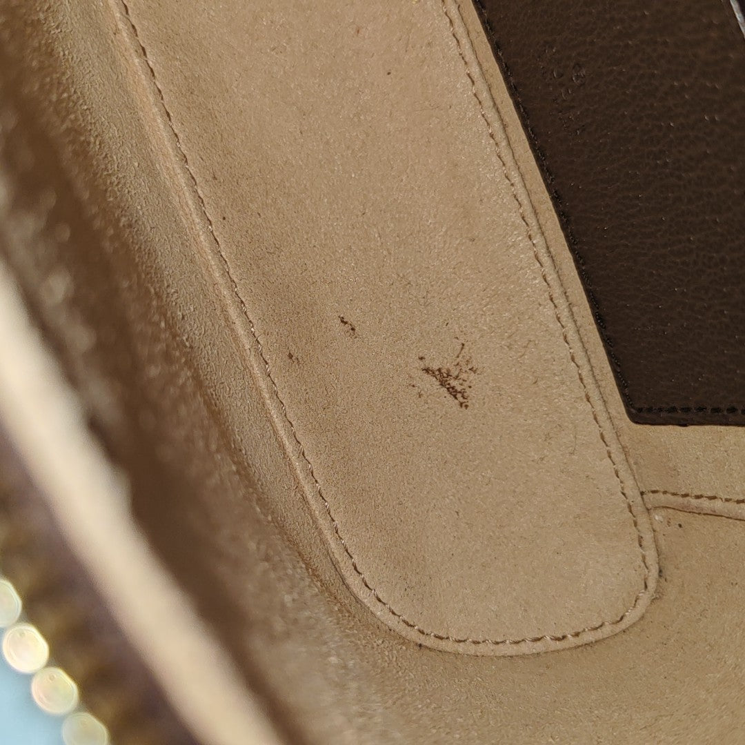 Coated Canvas Shoulder Bag Brown