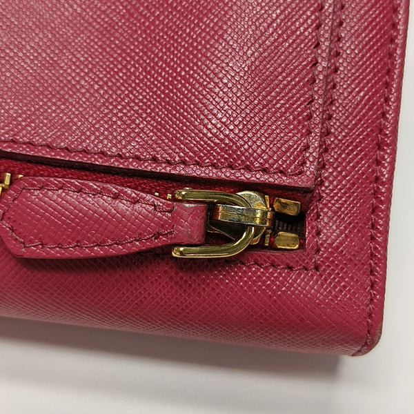 Fiocco Bow Calfskin Red Wallet