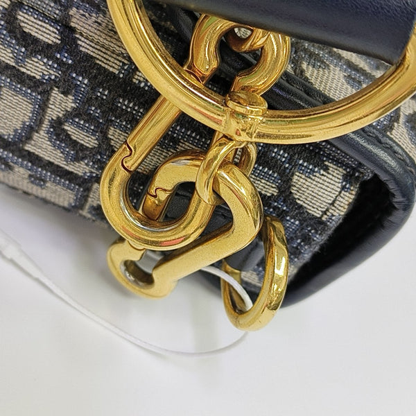 30 Montaigne Mini Oblique Canvas Blue