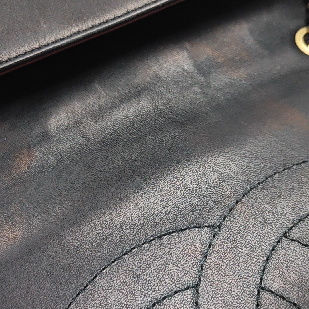 Quilted Lambskin Shoulder Bag Black