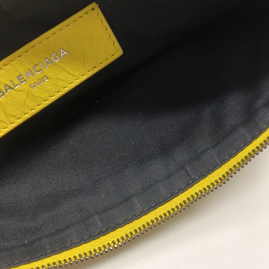 Leather Clutch Yellow