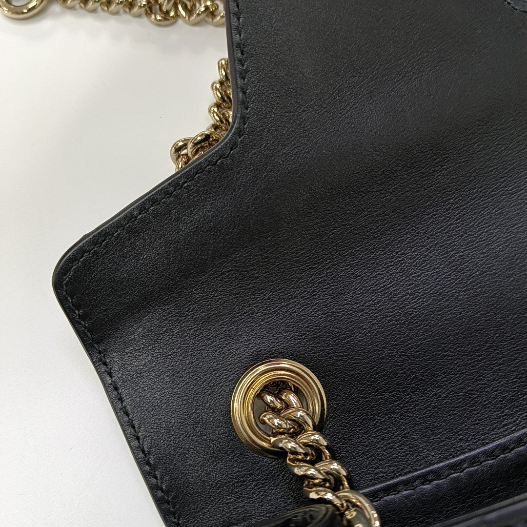 Emily Chain Mini Monogram Calfskin Black