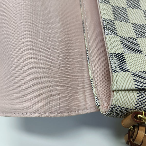 CROISETTE Damier Azur Coated Canvas White