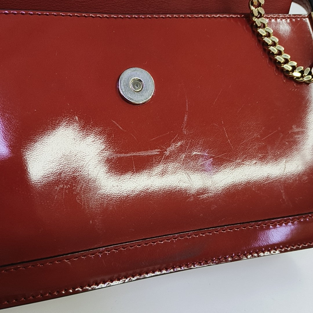 Faye Small Patent Leather Red