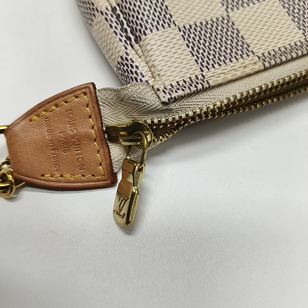 ACCESSOIRES Mini Damier Azur Coated Canvas White