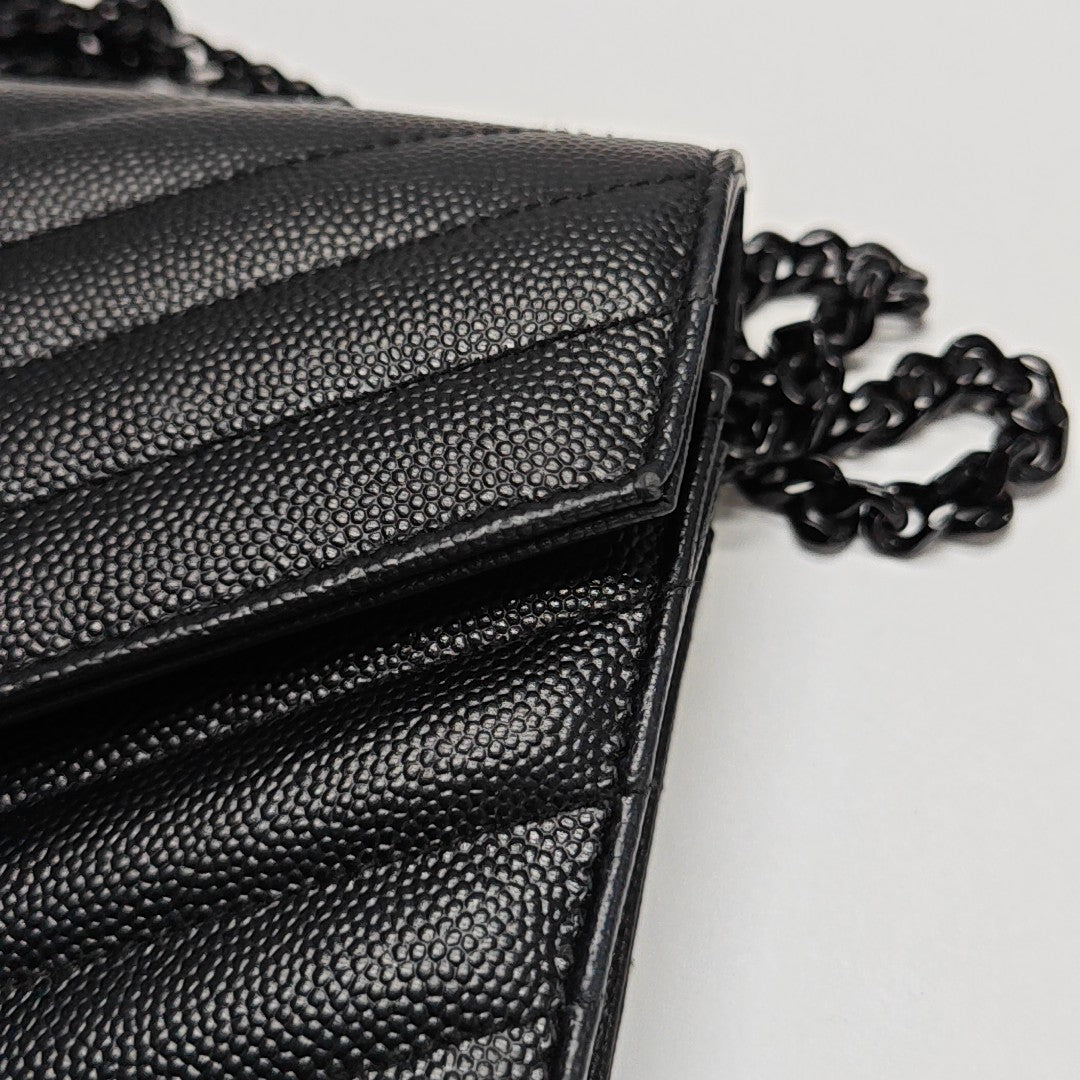 MONOGRAM Medium Chevron Calfskin Black