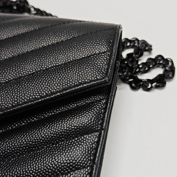 MONOGRAM Medium Chevron Calfskin Black