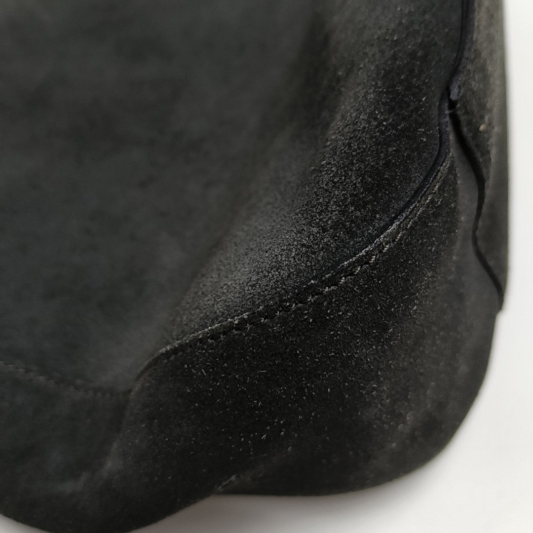Suede Top Handle Bag Gray