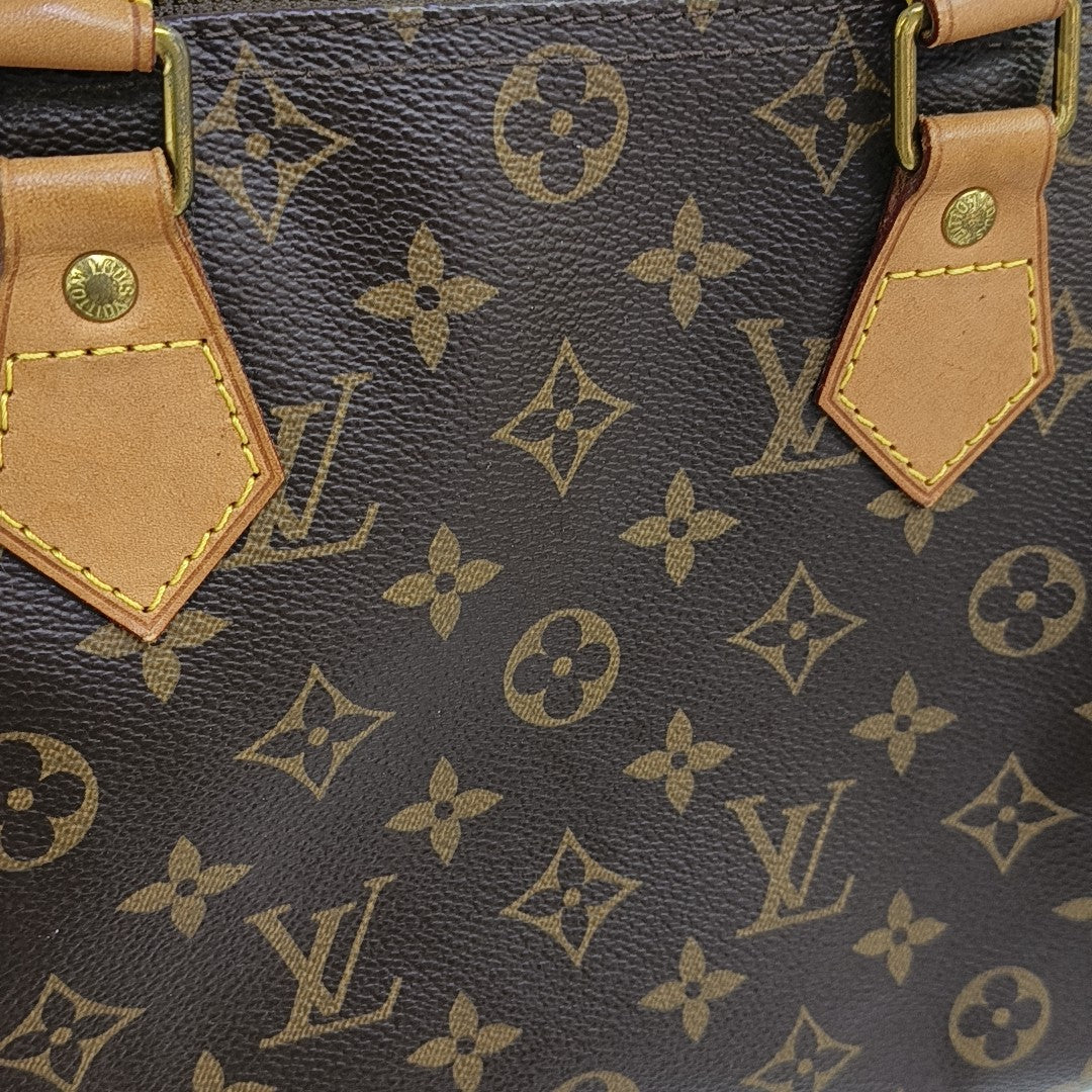 SPEEDY 30 Monogram Coated Canvas Brown