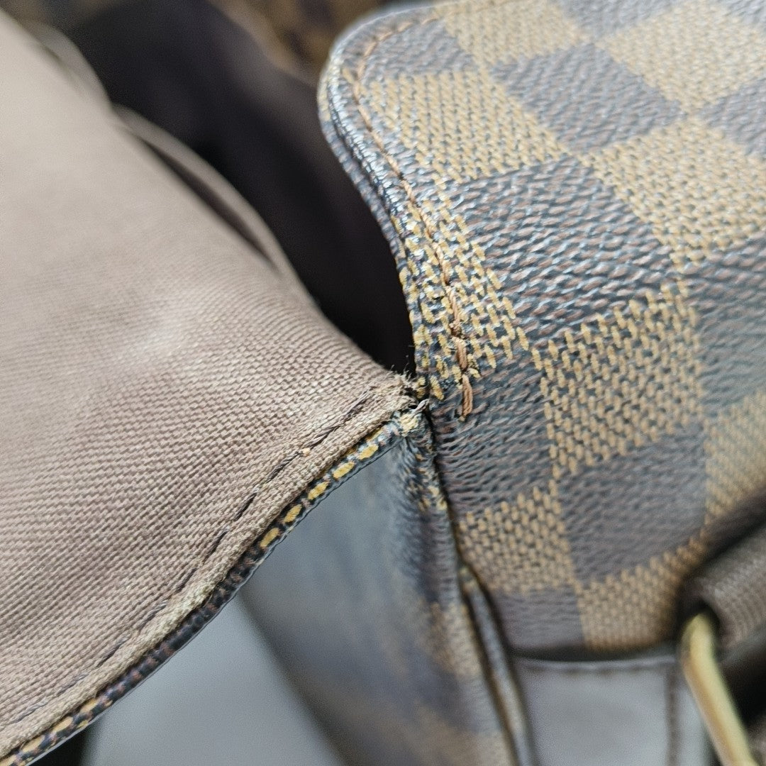BROADWAY Damier Ebene Coated Canvas Brown