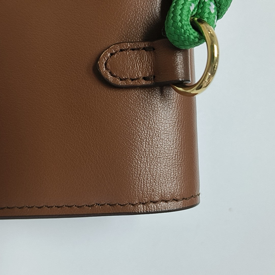 Calfskin Shoulder Bag Brown
