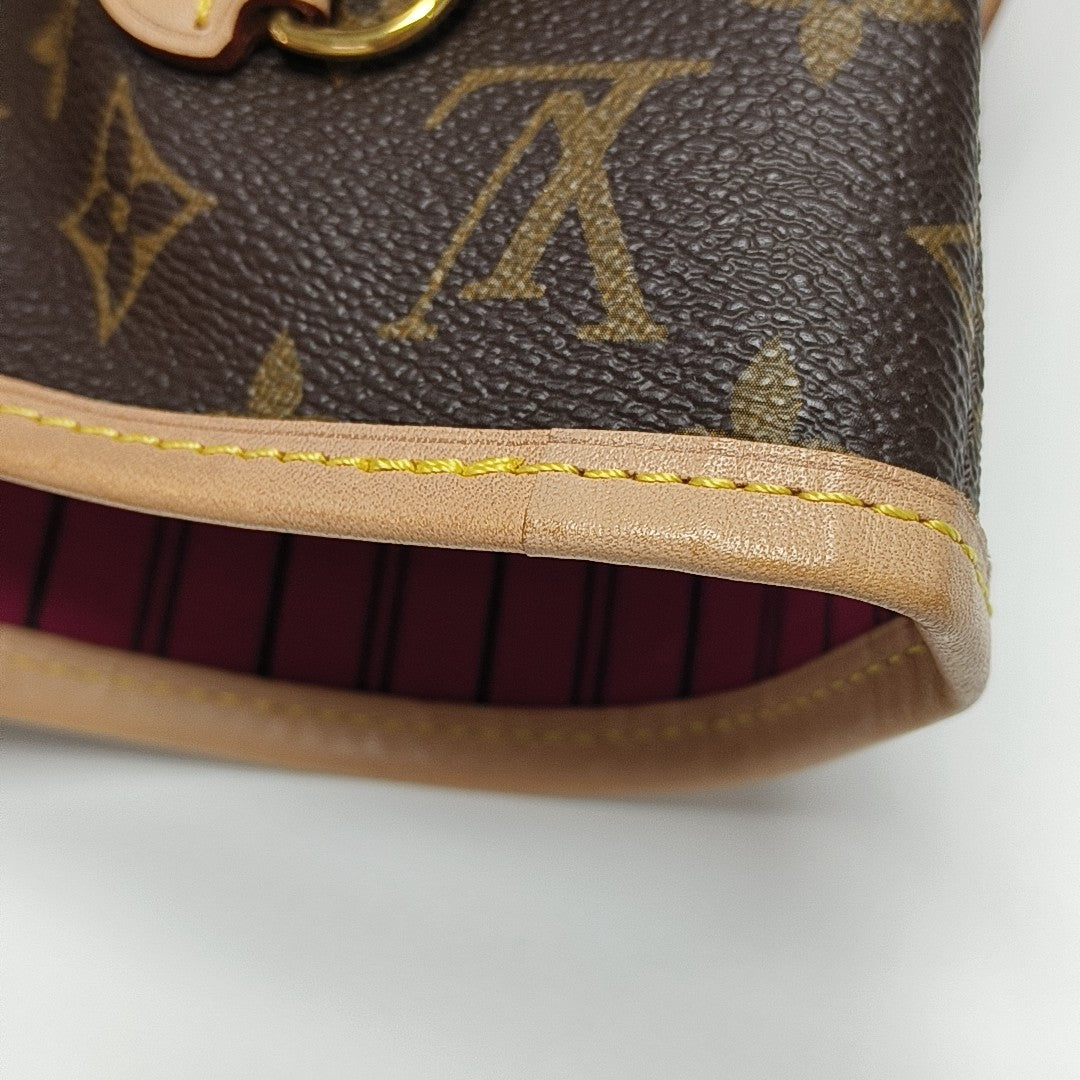 NEVERFULL MM Monogram Coated Canvas Brown