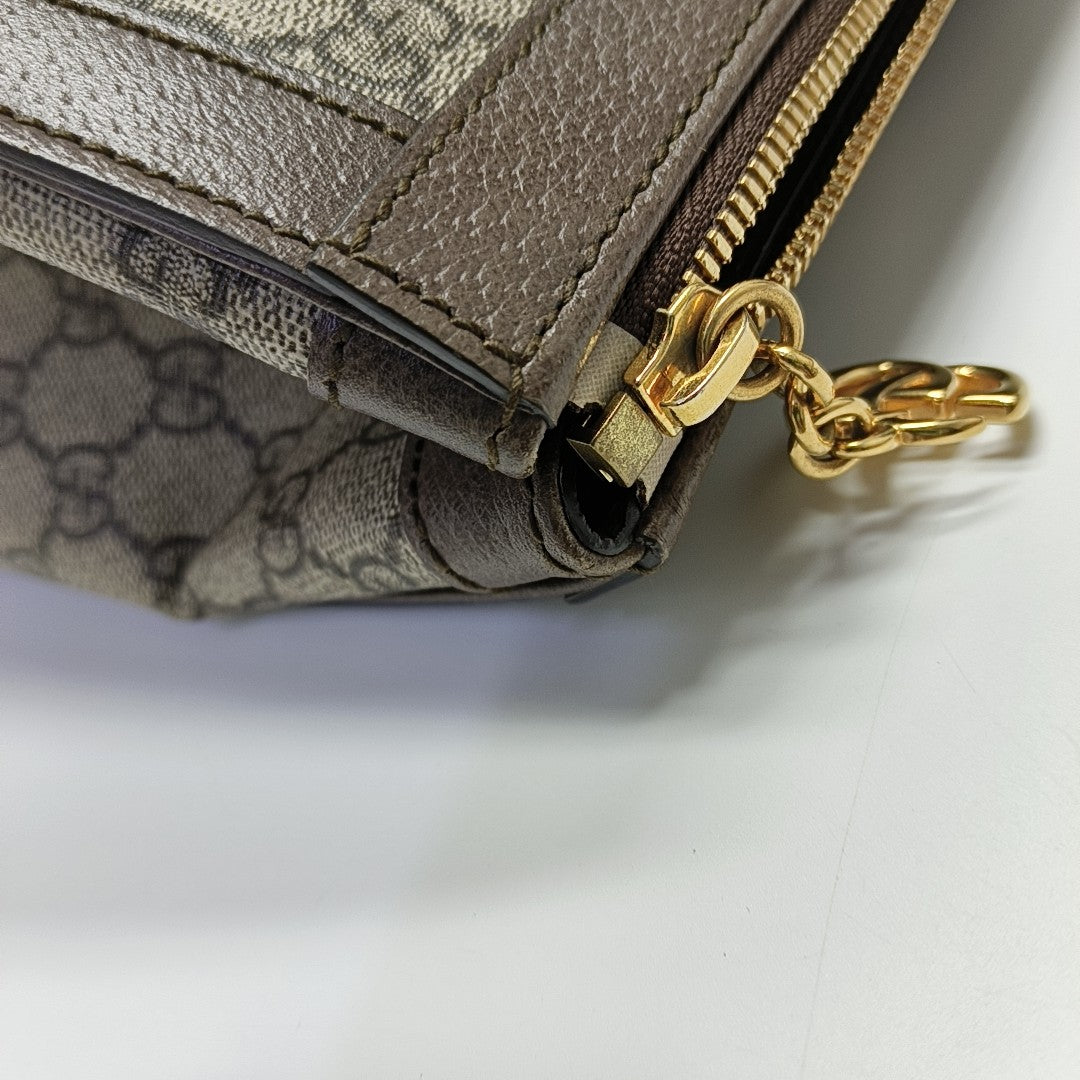 Ophidia Medium Monogram Coated Canvas Beige