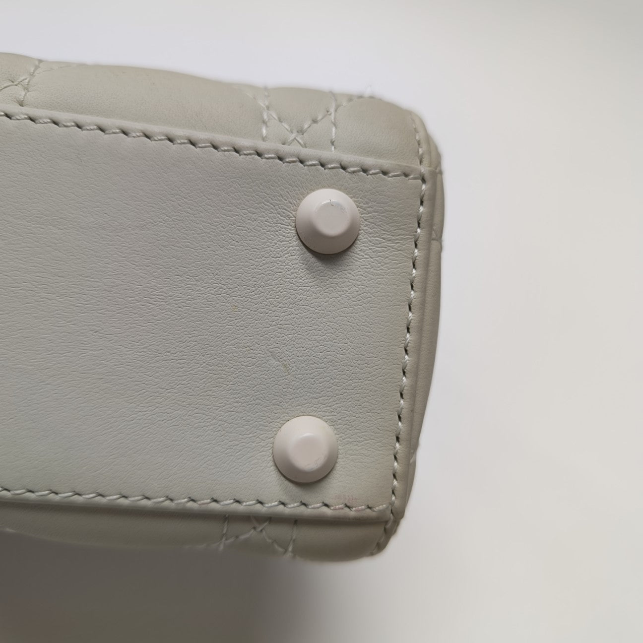 Lady Dior Mini Cannage Lambskin White