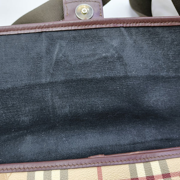 Coated Canvas Shoulder Bag Beige
