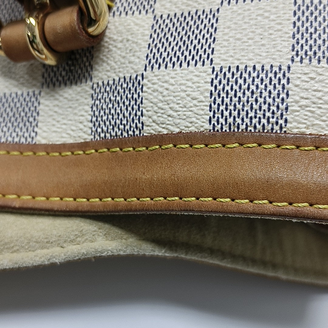 HAMPSTEAD MM Damier Azur Coated Canvas White