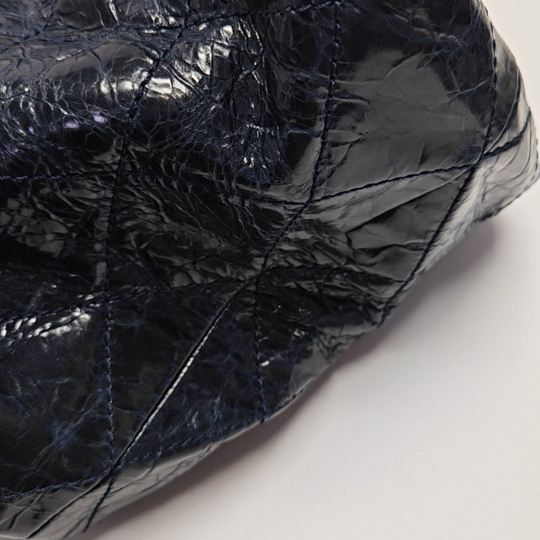 Quilted Calfskin Shoulder Bag Blue