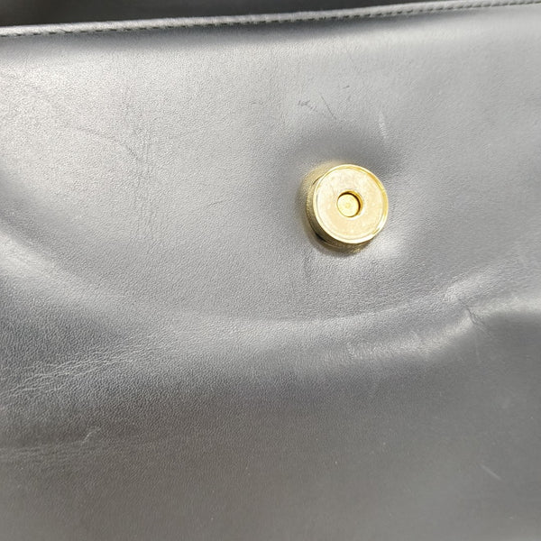 Calfskin Top Handle Bag Black