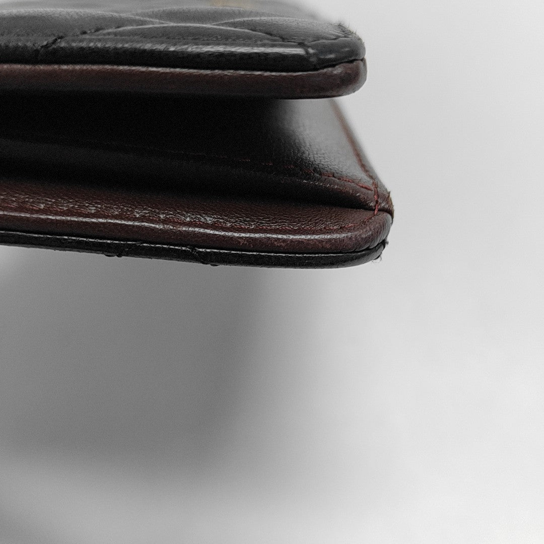 Quilted Lambskin Wallet Black