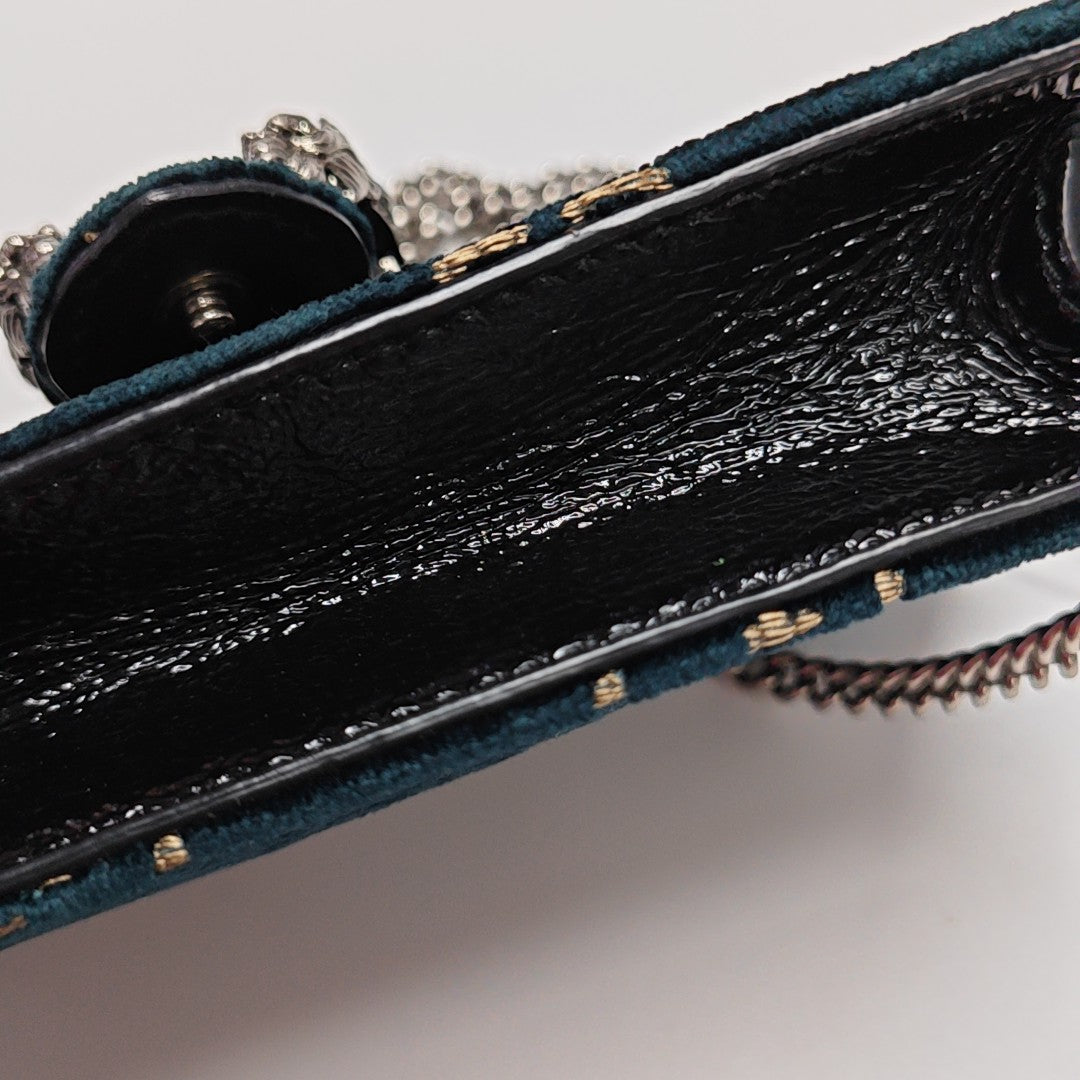 Dionysus Super Mini Monogram Velvet Green