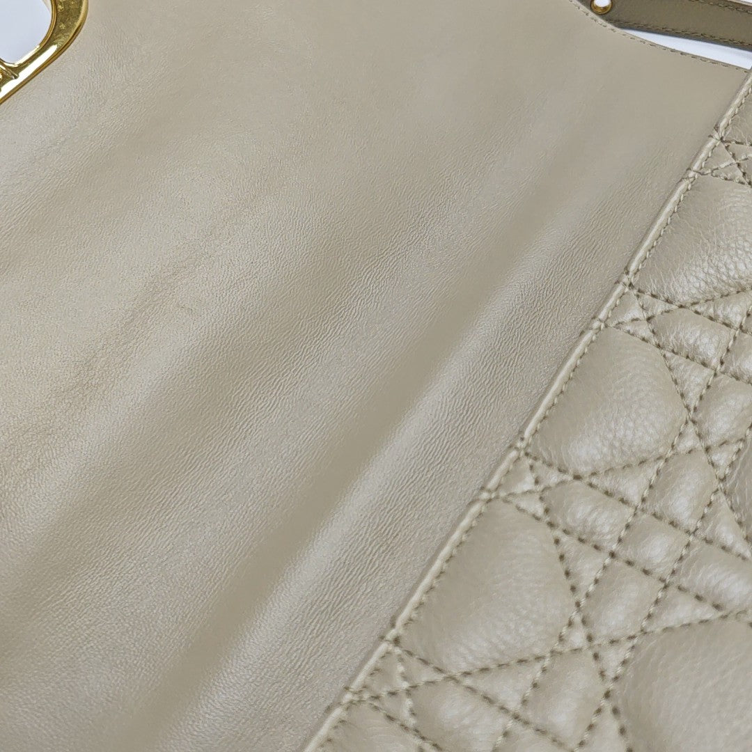 Dior Caro Cannage Calfskin Beige