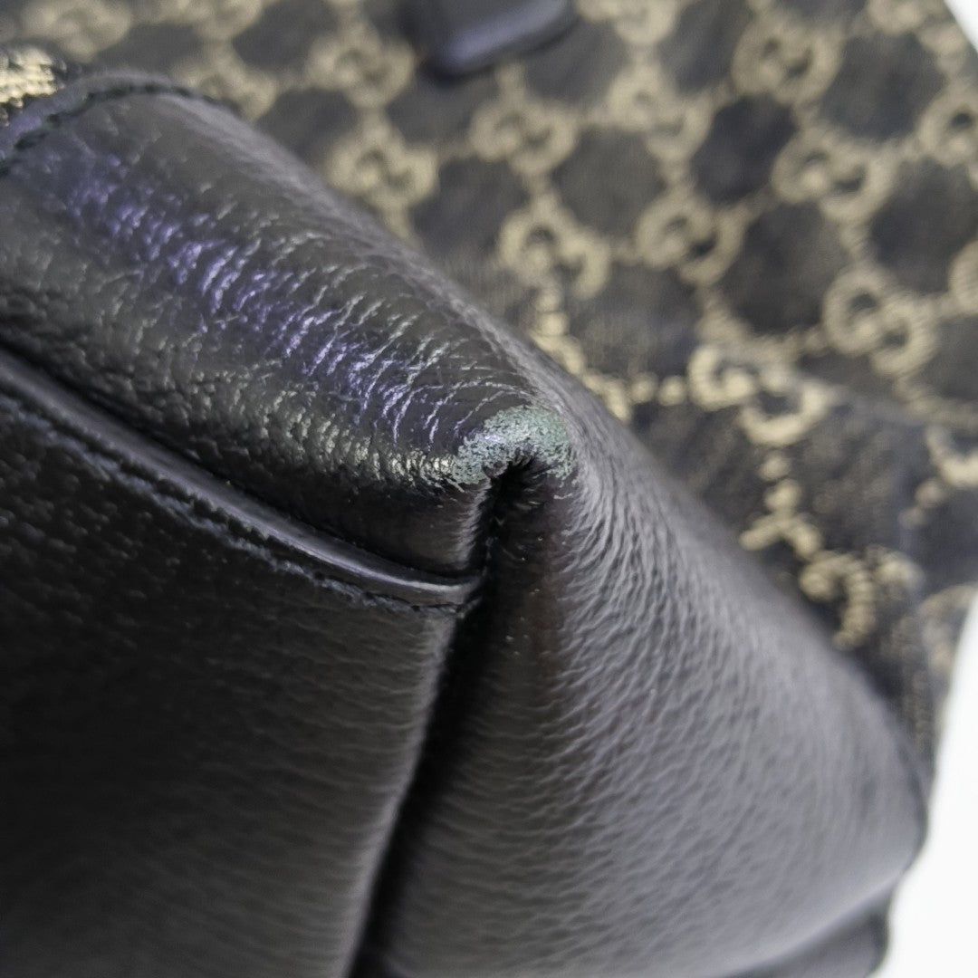 Ophidia Medium Monogram Denim Black