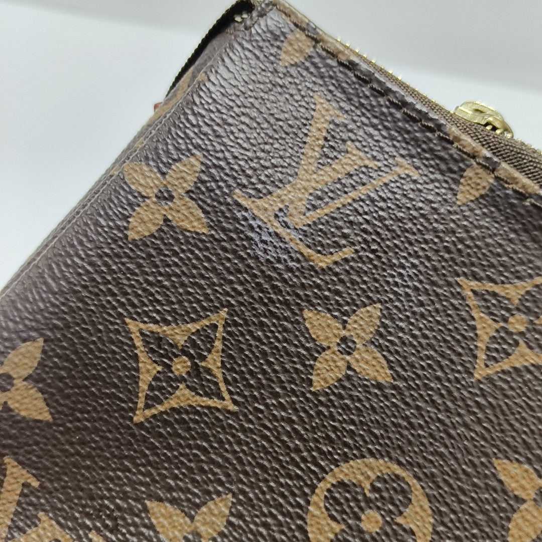 ACCESSOIRES GM Monogram Coated Canvas Brown