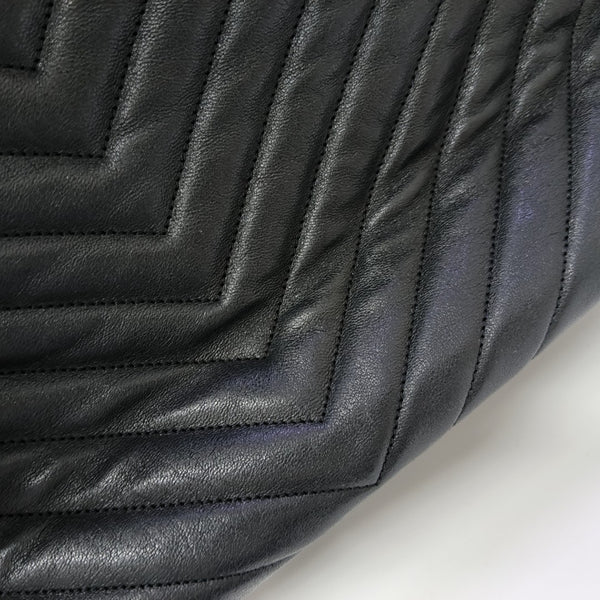 MONOGRAM Chevron Lambskin Black