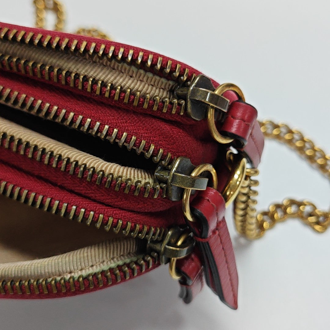 GG Marmont Mini Quilted Calfskin Red
