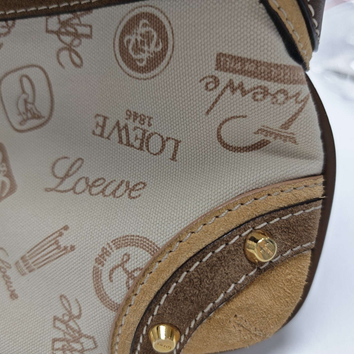 Calfskin Shoulder Bag Beige